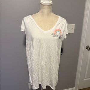 Torrid rainbow flora shirt white